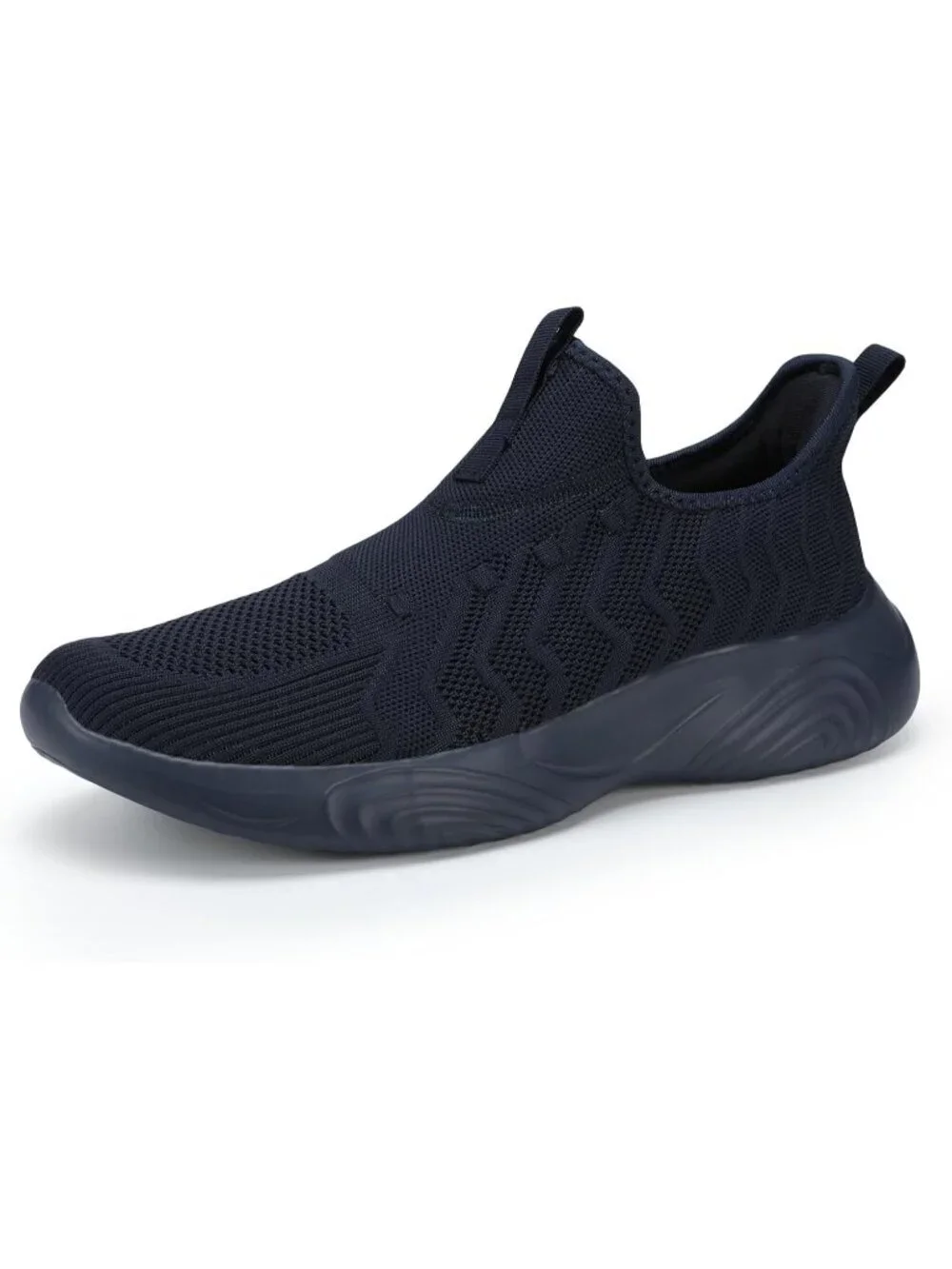 Men's Blue Slip On Walking Mesh Shoes Lightweight Comfortable Gym Running Shoes
